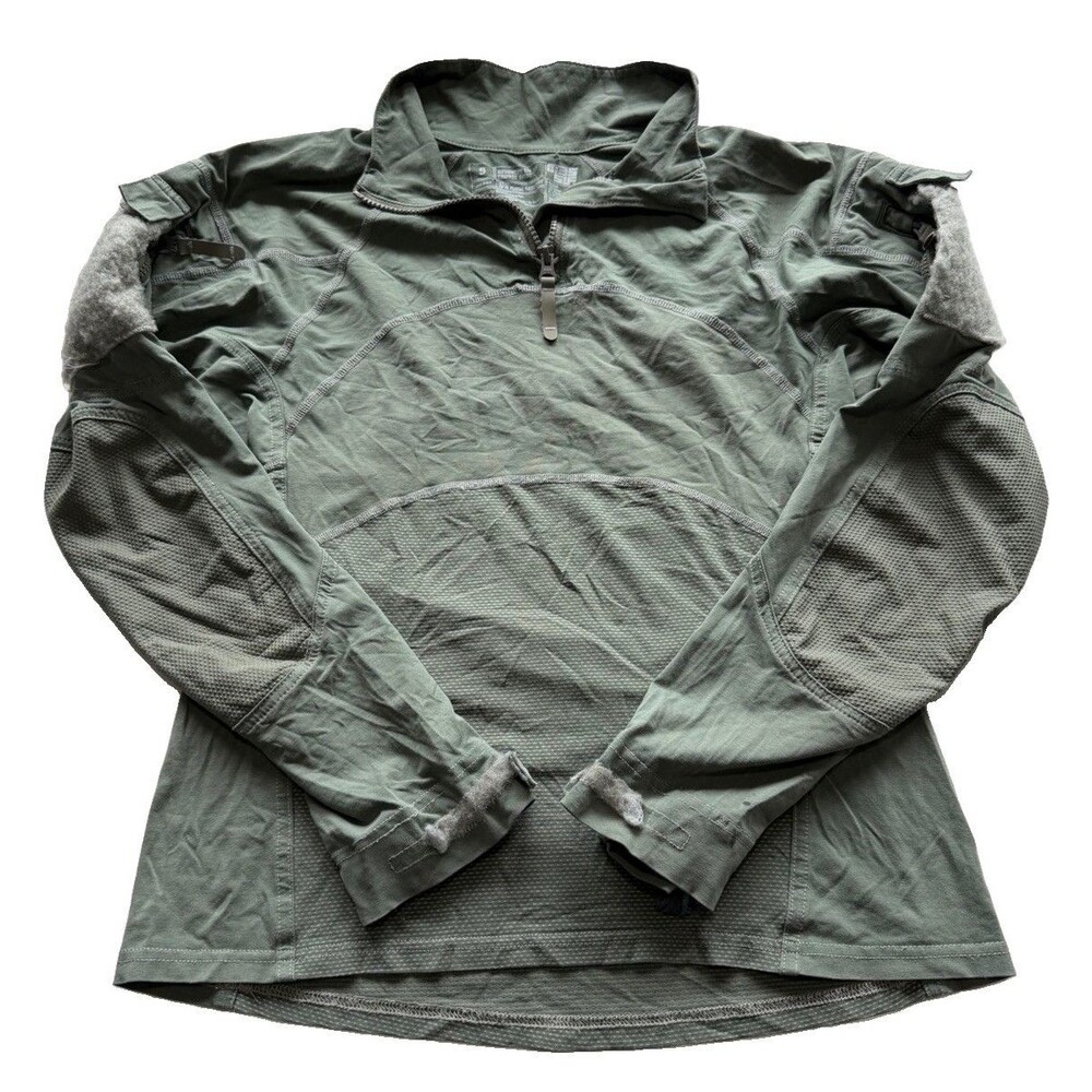 MASSIF Advanced 1/4 Zip Combat Shirt Army Green Size Small Flame Resistant